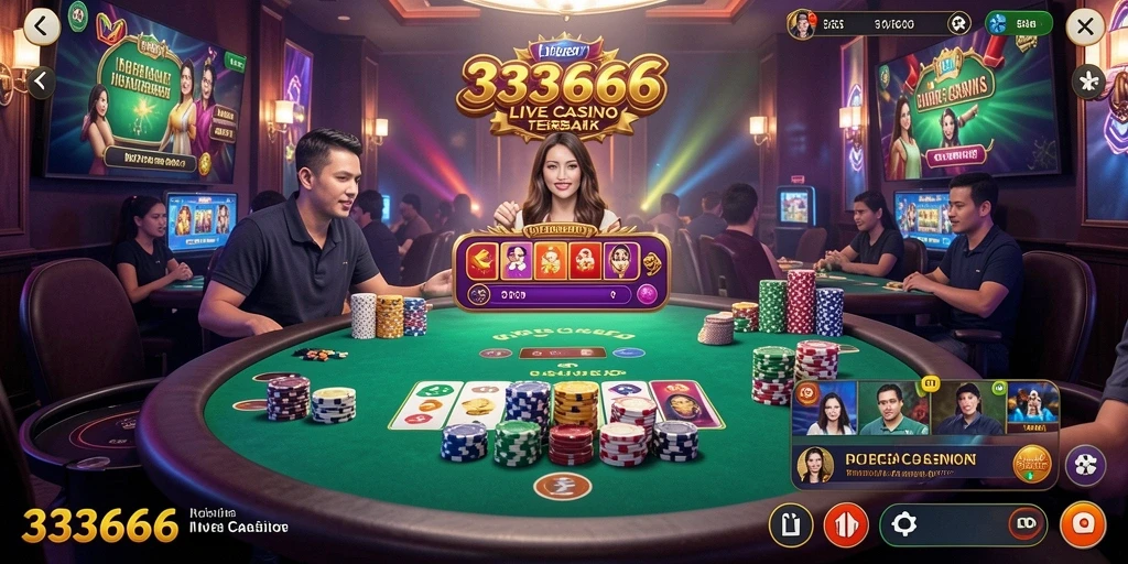 Screenshot dari gameplay Live Casino yang mengesankan di 333666.