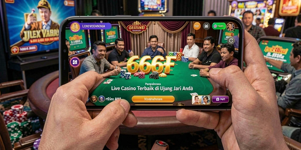 Tampilan gameplay Live Casino yang mendebarkan di 666FF.