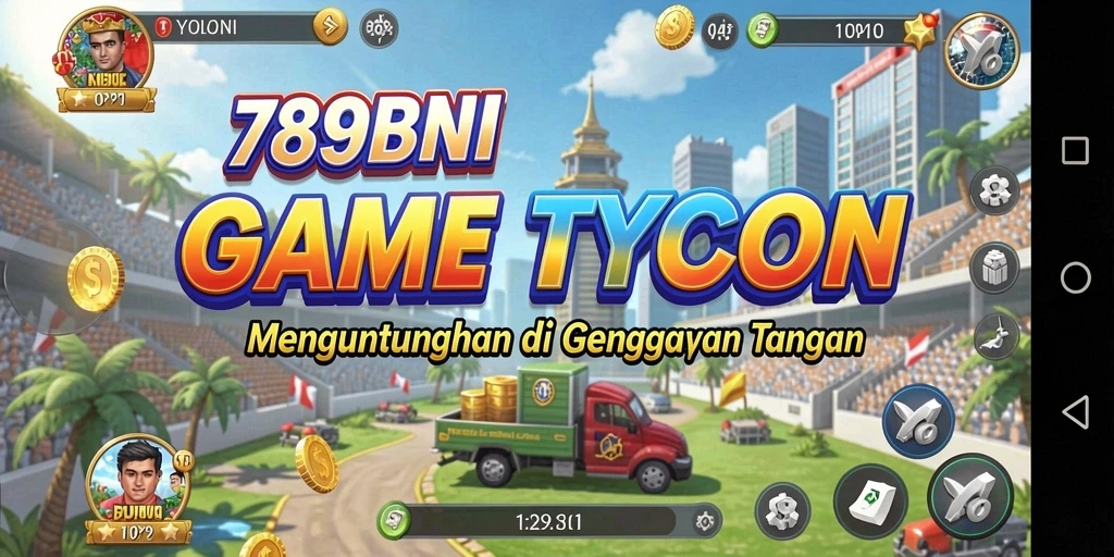 Tangkapan layar menunjukkan gameplay seru dari 789BNI yang melibatkan manajemen bisnis.