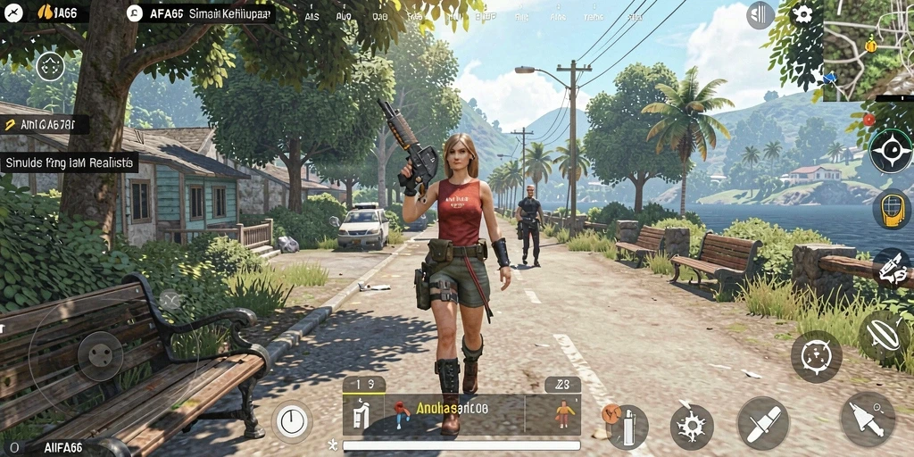 Tampilan gameplay AIFA66 dengan elemen simulasi yang realistis.