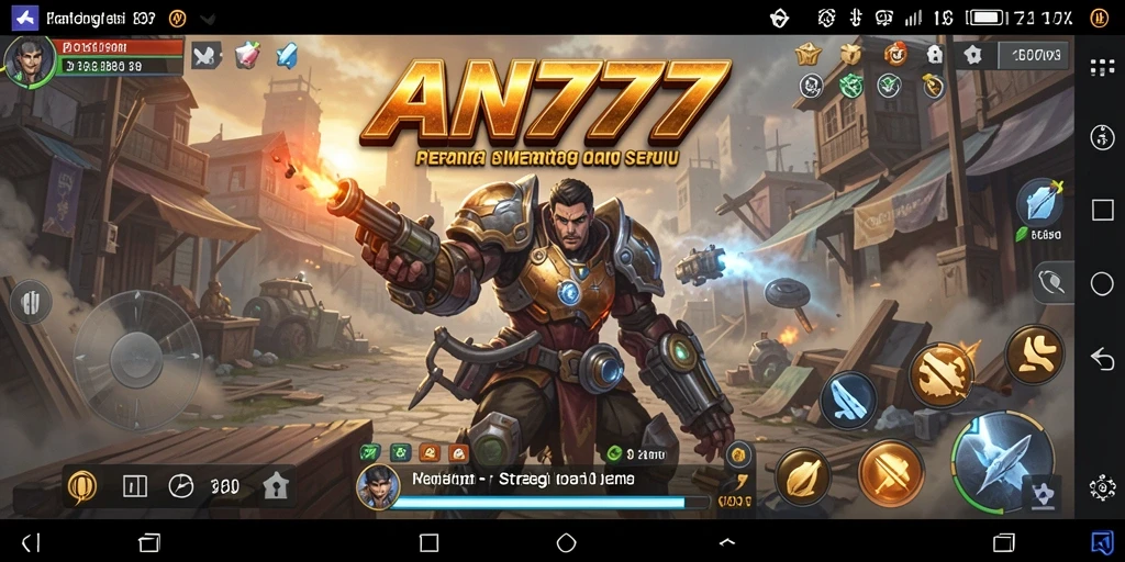 Tampilan layar utama AN777 menampilkan gameplay yang seru dan strategis.