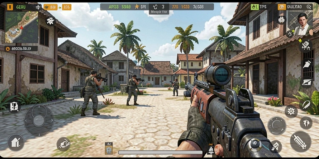 Tampilan gameplay seru di API33 mendebarkan dan penuh aksi.