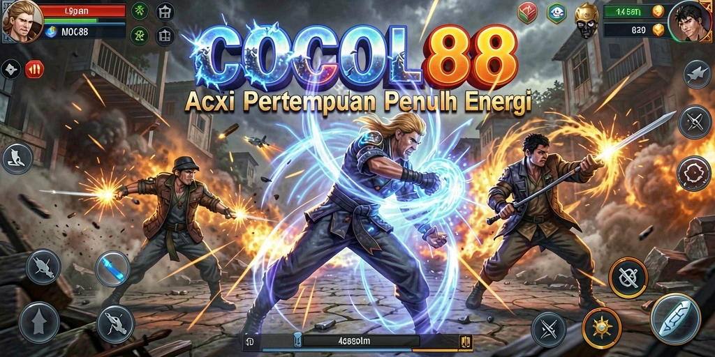 Screenshot COCOL88 menunjukkan aksi pertempuran yang intens dan seru.