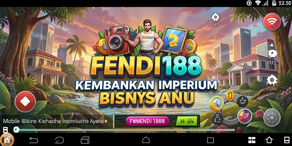 Screenshot utama FENDI188 menunjukkan gameplay manajemen bisnis yang seru.