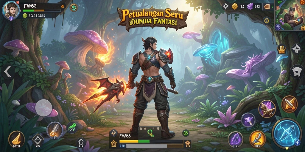 Screenshot FW66 menampilkan aksi gameplay petualangan yang mendebarkan.