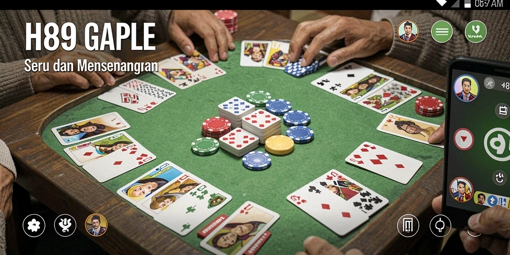 Tampilan gameplay seru H89 dalam bermain Gaple.