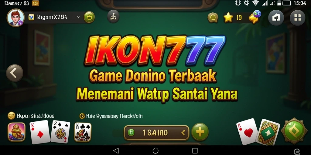 Screenshot gameplay IKON777 yang menampilkan suasana permainan Domino yang seru.