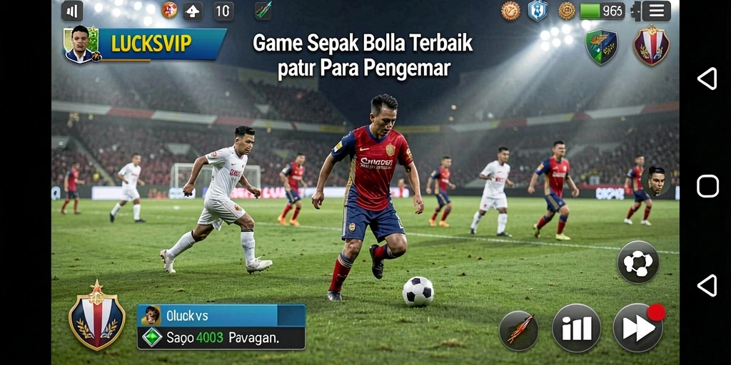 Tampilan menarik dari gameplay LUCKSVIP yang penuh aksi sepak bola.