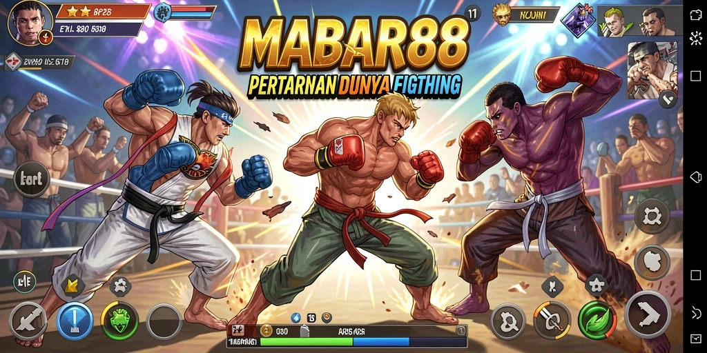 Tampilan gameplay Fighting yang mendebarkan dan penuh aksi.