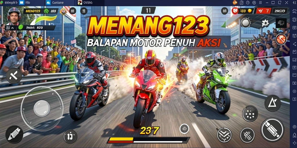 Tampilan balapan motor yang mendebarkan di MENANG123.