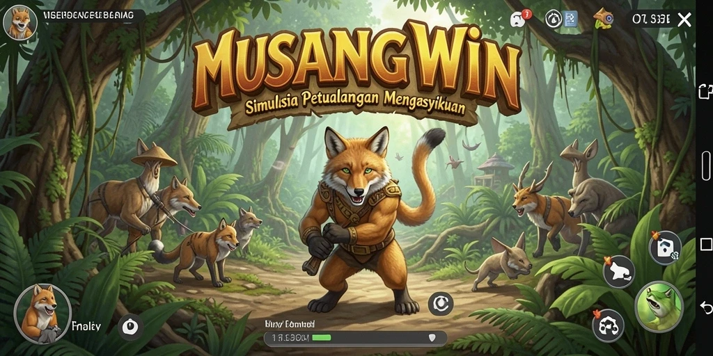Screenshot utama MUSANGWIN yang menampilkan gameplay seru dan interaktif.