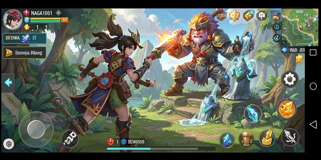 Tangkapan layar gameplay Open World NAGA1001 yang menawan.