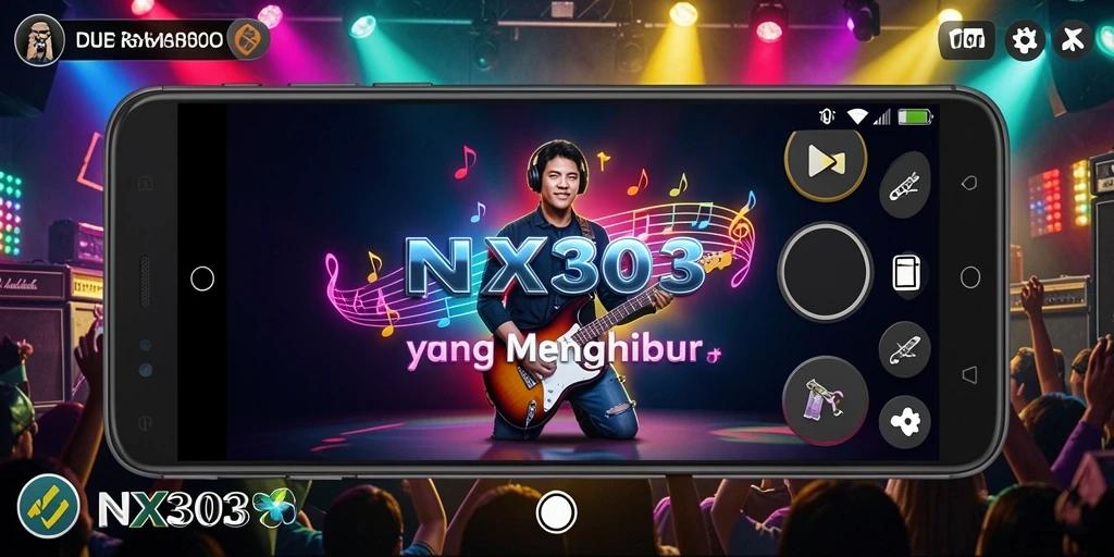 Tampilan gameplay NX303 yang menawan saat bermain musik.
