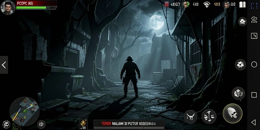 Tampilan menegangkan dari gameplay PCPC7 yang penuh ketakutan.