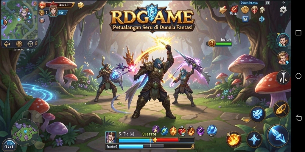 Screenshot RPGAME menampilkan aksi petualangan yang memukau.