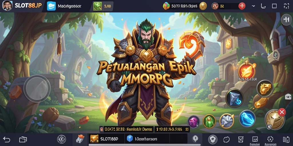 Screenshot menampilkan aksi seru dalam permainan MMORPG SLOT88JP.