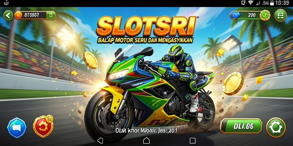Tangkapan layar menampilkan balapan motor yang seru dan cepat.
