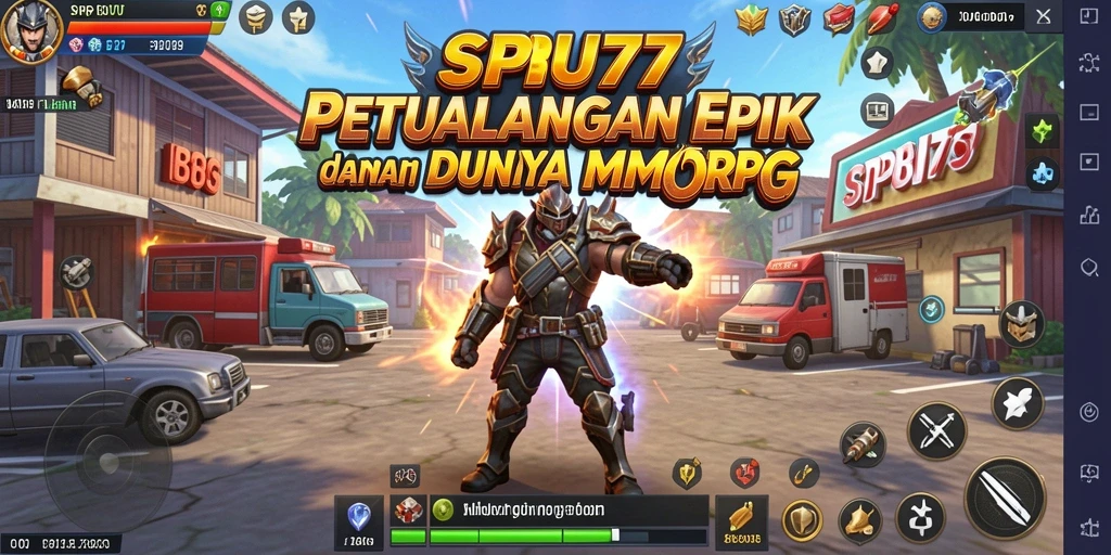 Screenshot utama SPBU77 menampilkan aksi seru dalam dunia MMORPG.