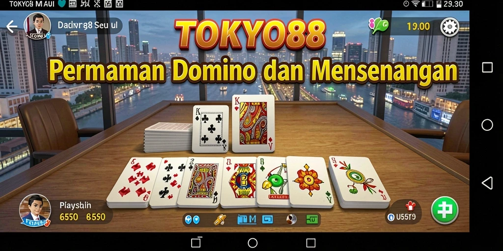 Screenshot gameplay TOKYO88 menampilkan suasana seru bermain Domino.