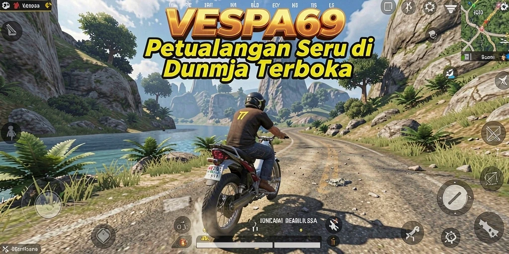 Gameplay seru di dunia terbuka VESPA69 dengan kendaraan ikonik.