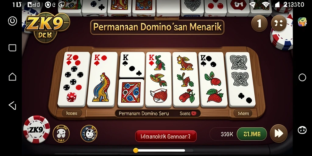 Tampilan permainan domino yang seru dan menarik di ZK9.